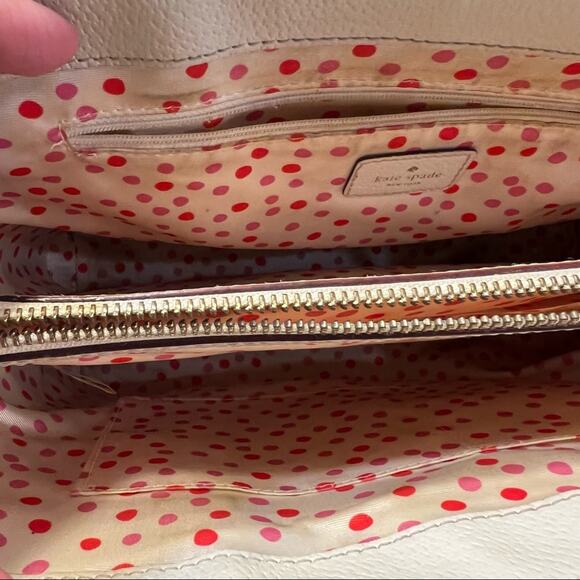 Kate Spade Quinn Medium Tote Bag Wellesley White Cream Shoulder Purse - Picture 8 of 15